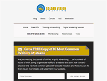 Tablet Screenshot of goldenvisiontraining.com